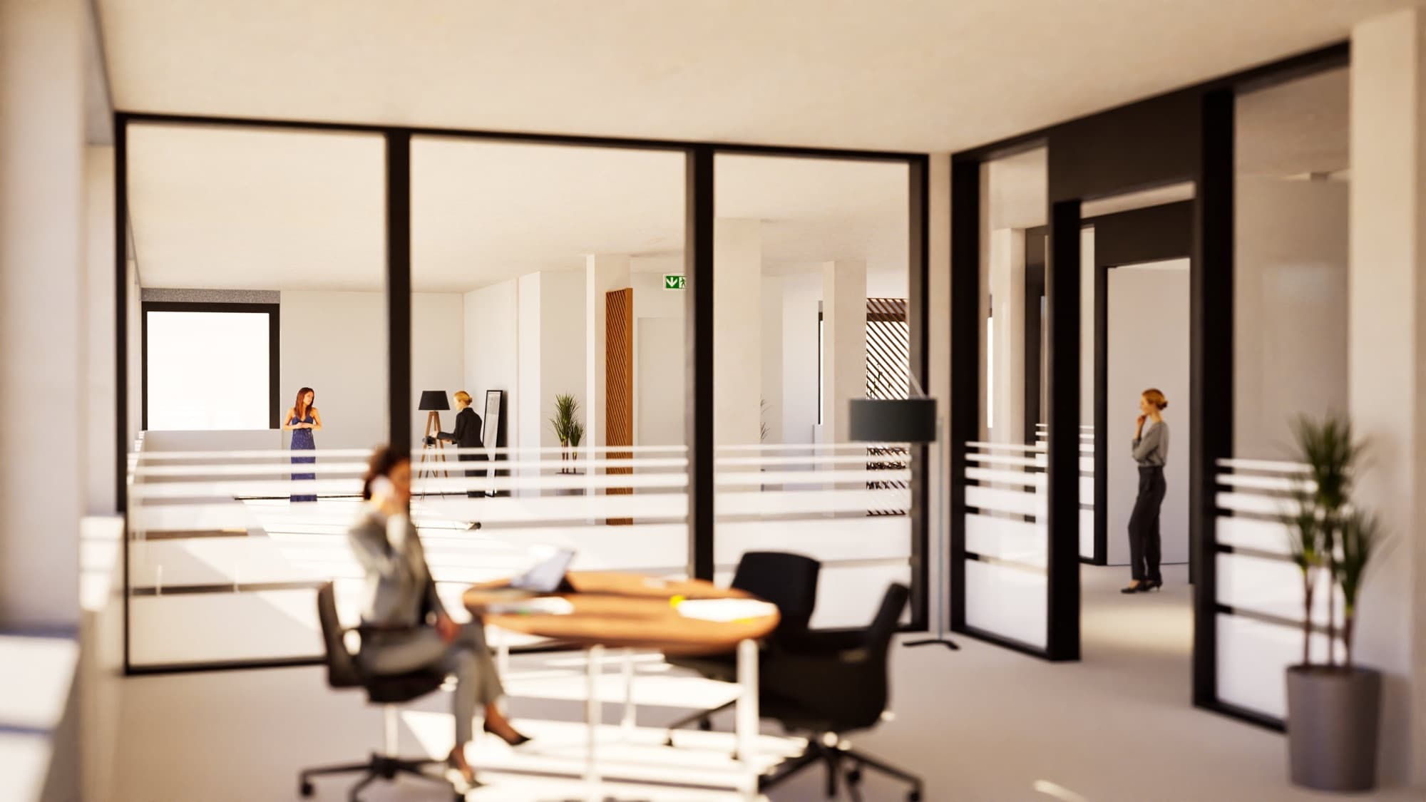 Impressie van een studio in Social Bricks